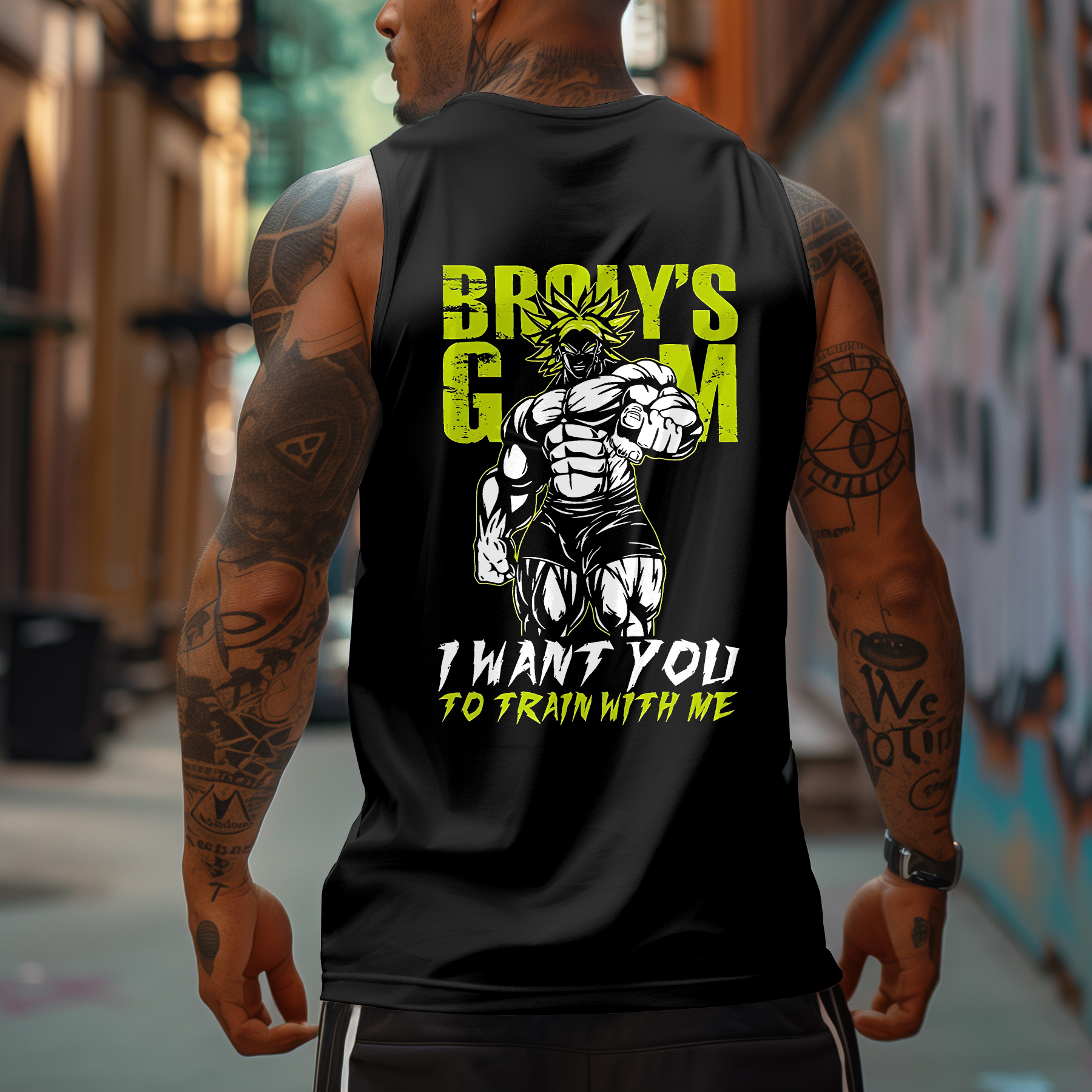 Men's Anime Personalized Print Fitness Tank Top