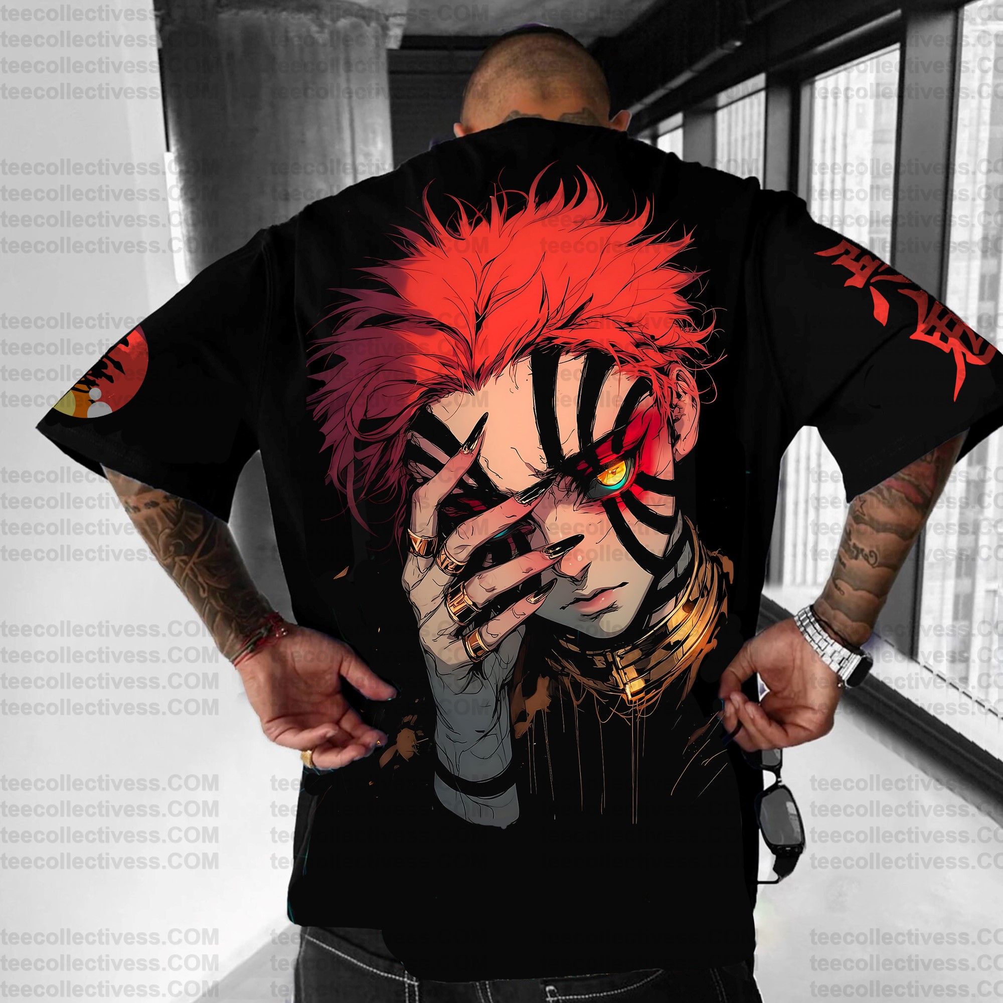 Akaza-Unisex Anime Inspired Vintage T-Shirt