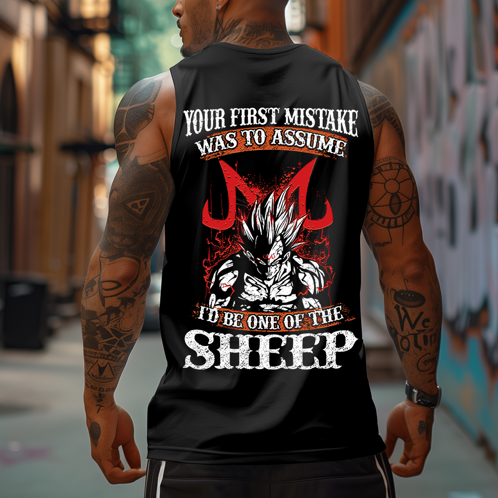 Men's Casual Dragon Ball Anime Printed Fitness Tank Top