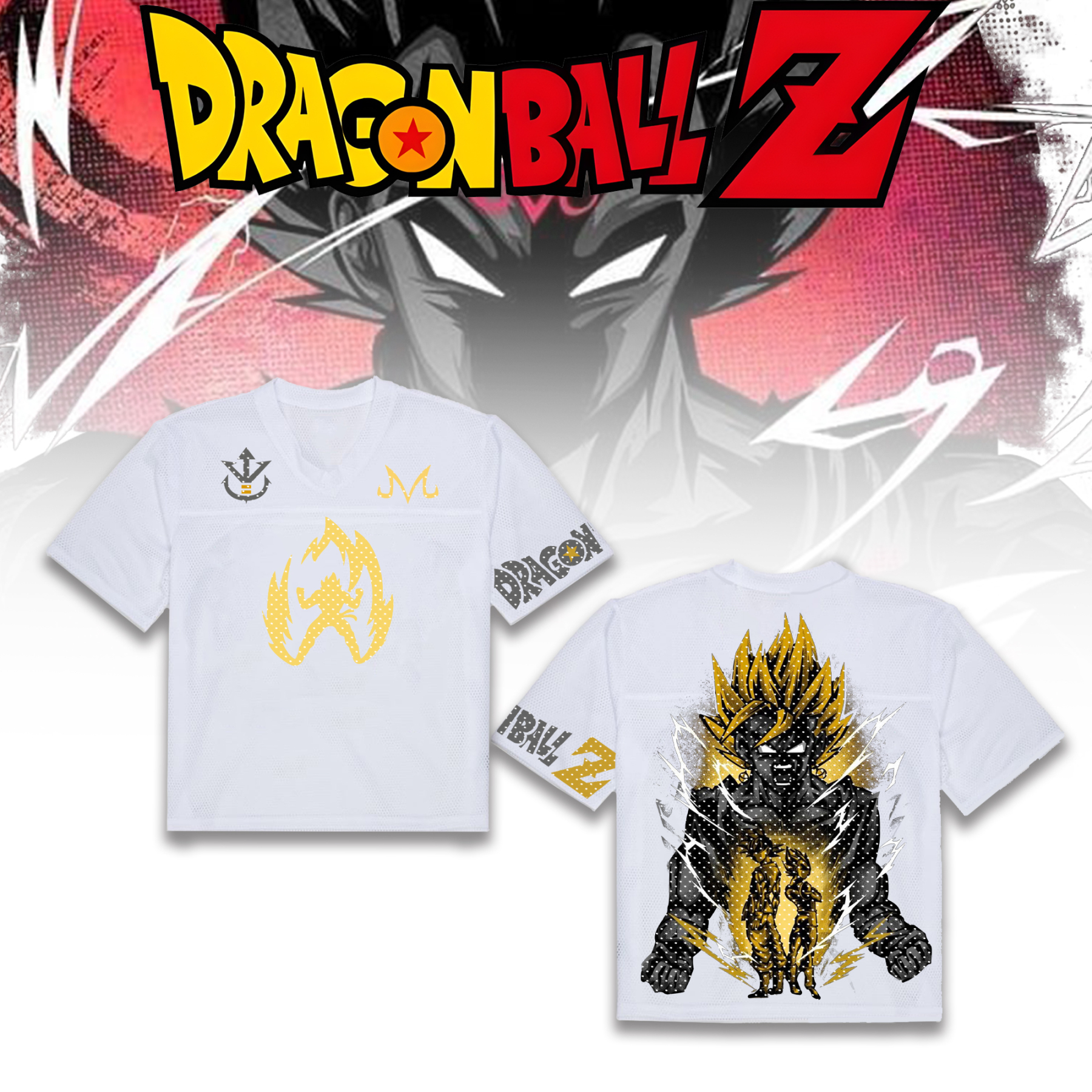 Unisex  “DRAGON BALL” Anime Style Retro I Mesh T-Shirt