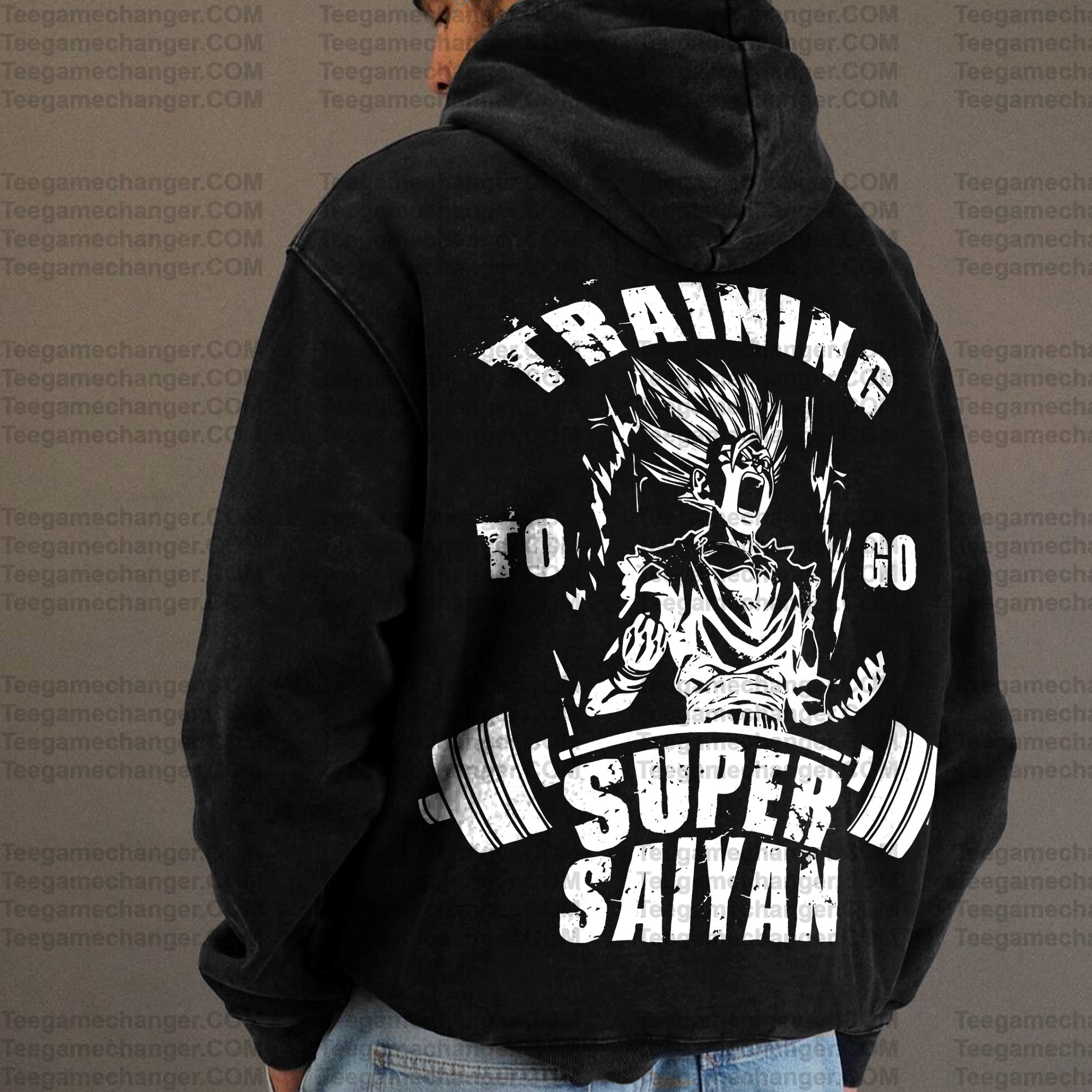 Vintage 3D Direct Inkjet Printed Washed Unisex Plush Hoodie