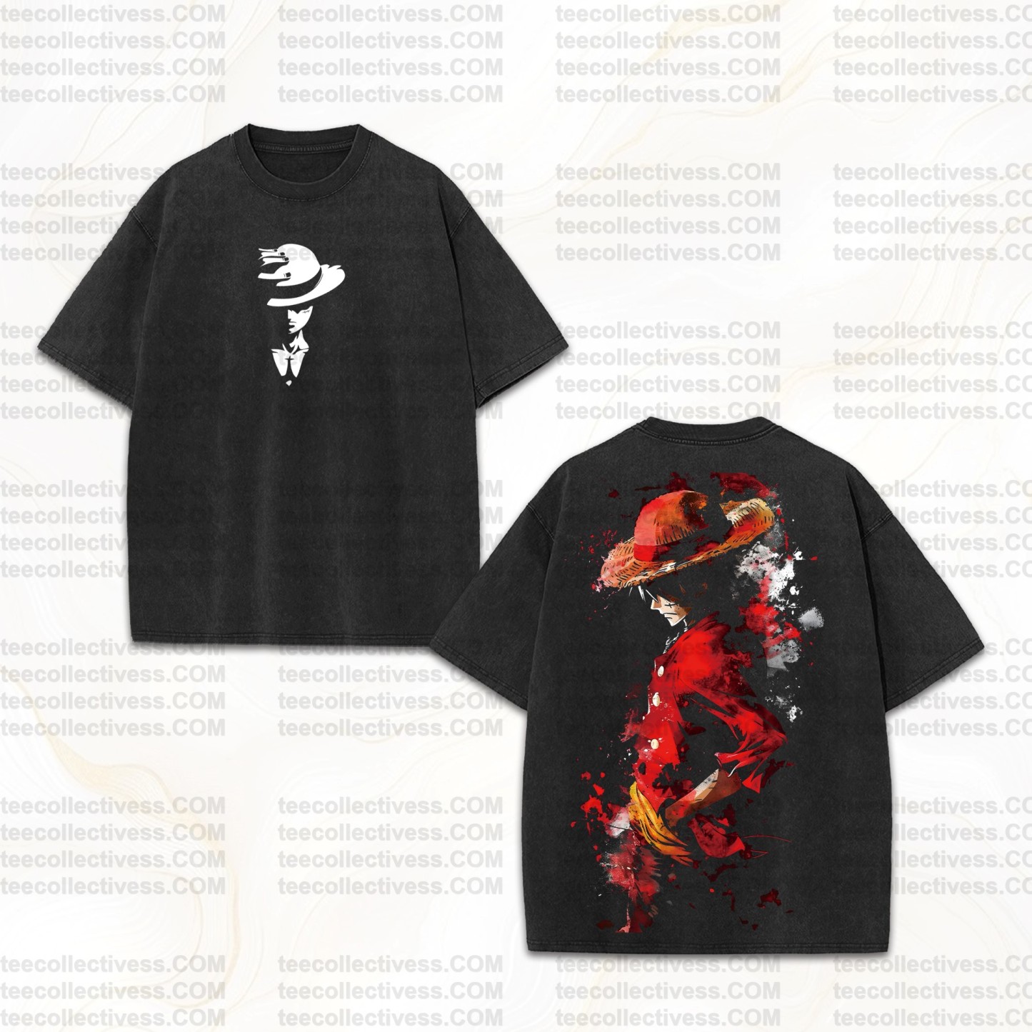 Vintage 3D Direct Inkjet Printed Washed Unisex T-Shirt