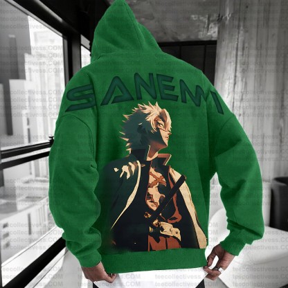 Plus Velvet Unisex Anime Graphic Streetwear Vintage Hoodie