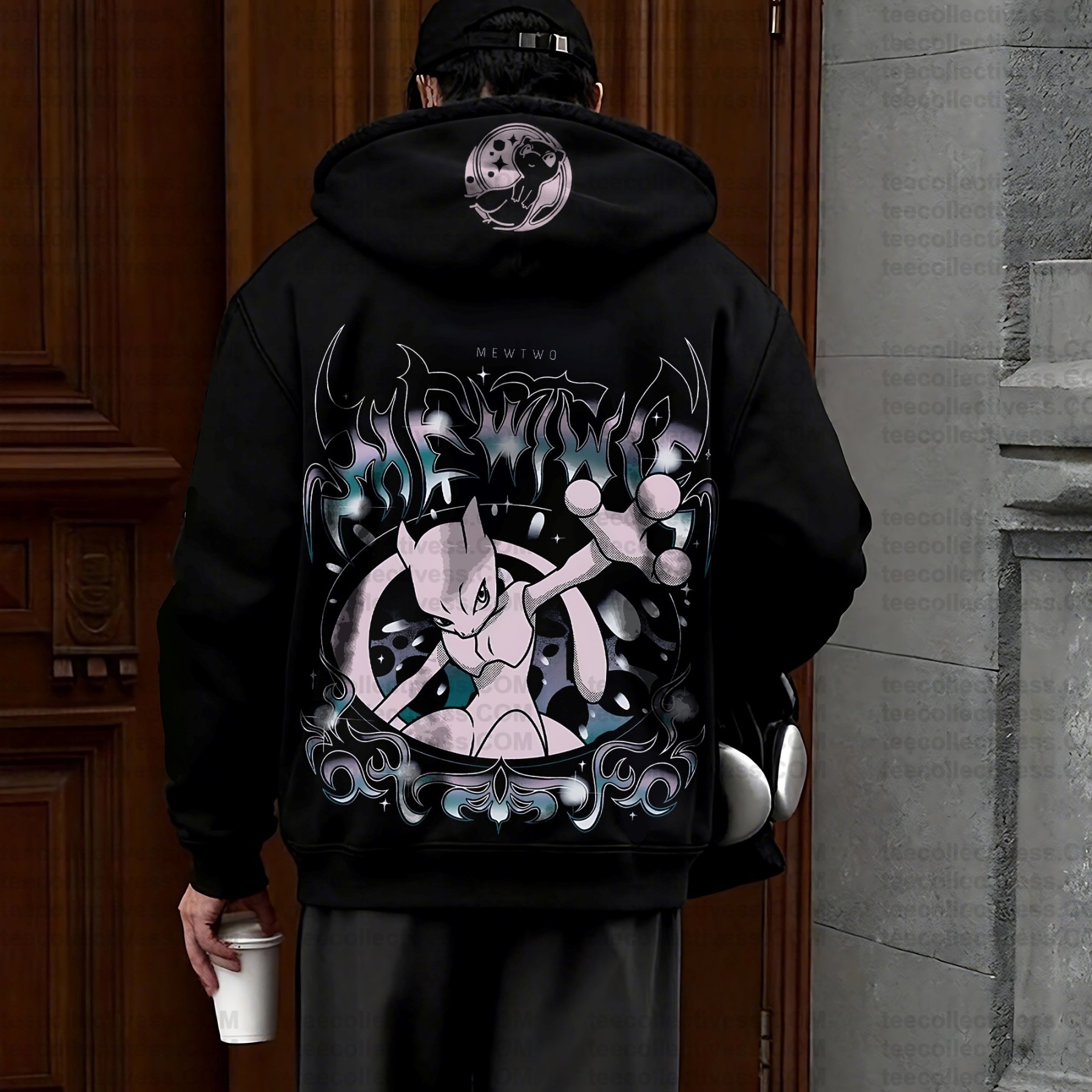 Unisex Graphic Streetwear Vintage Zipper Cardigan Plush Hoodie