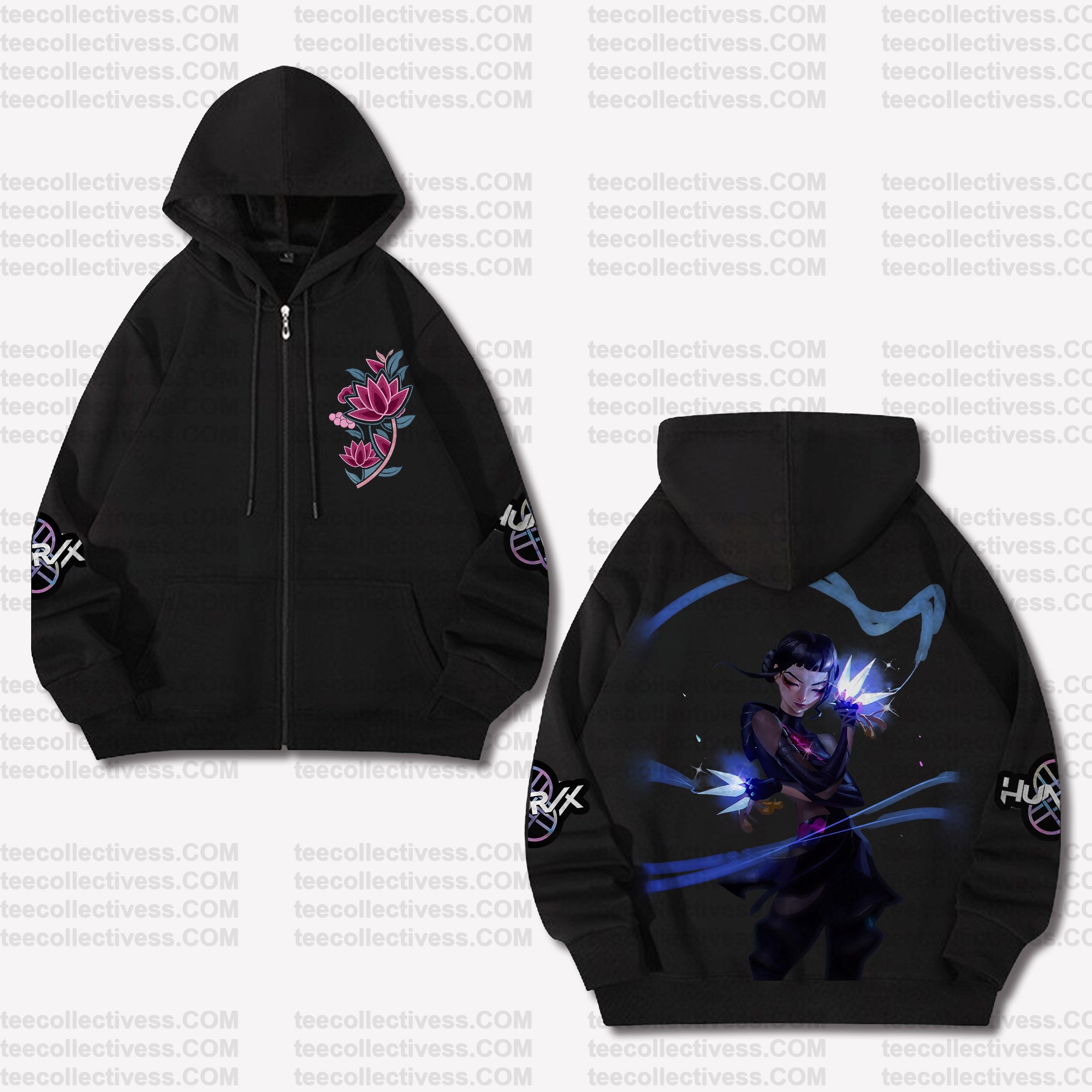 Unisex Graphic Streetwear Vintage Zipper Cardigan Plush Hoodie