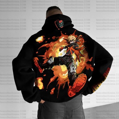 Unisex Anime Graphic Streetwear Vintage Plush Hoodie