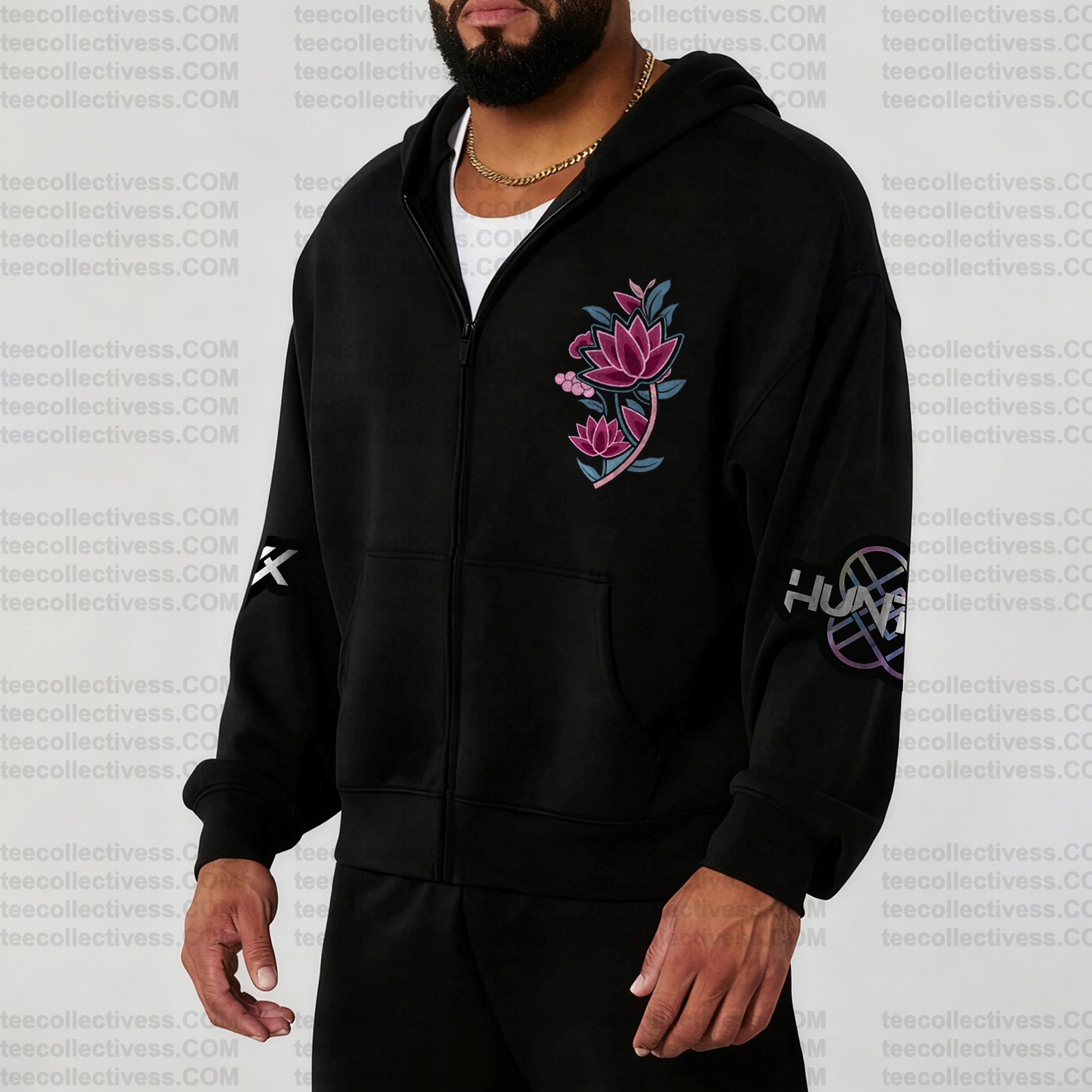 Unisex Graphic Streetwear Vintage Zipper Cardigan Plush Hoodie