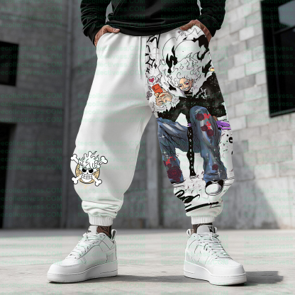 plus velvetUnisex Casual Anime Streetwear Pants