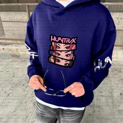 Plus Velvet Unisex Anime Graphic Streetwear Vintage Hoodie