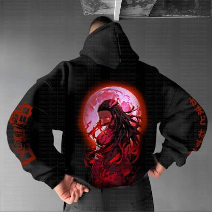 Unisex Anime Graphic Streetwear Vintage Hoodie丨Demon Slayer