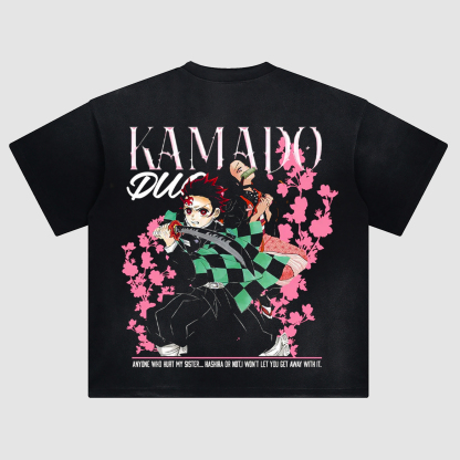 Unisex Fit ANIME Washed T-Shirt