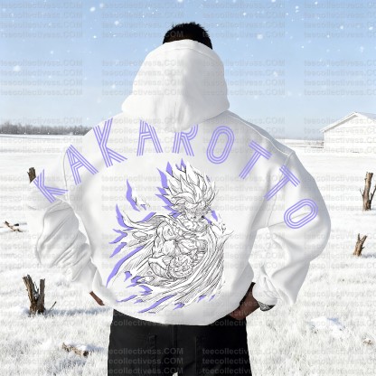 (Dragon Ball)Unisex Anime Graphic Streetwear Wintage Plush Hoodie