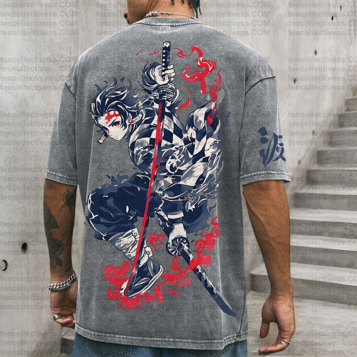 Vintage 3D Direct Inkjet Printed Washed Unisex T-Shirt