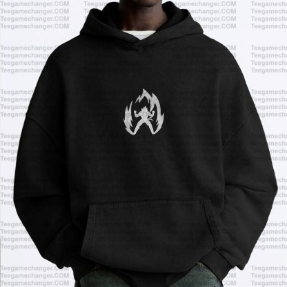 Vintage 3D Direct Inkjet Printed Washed Unisex Plush Hoodie