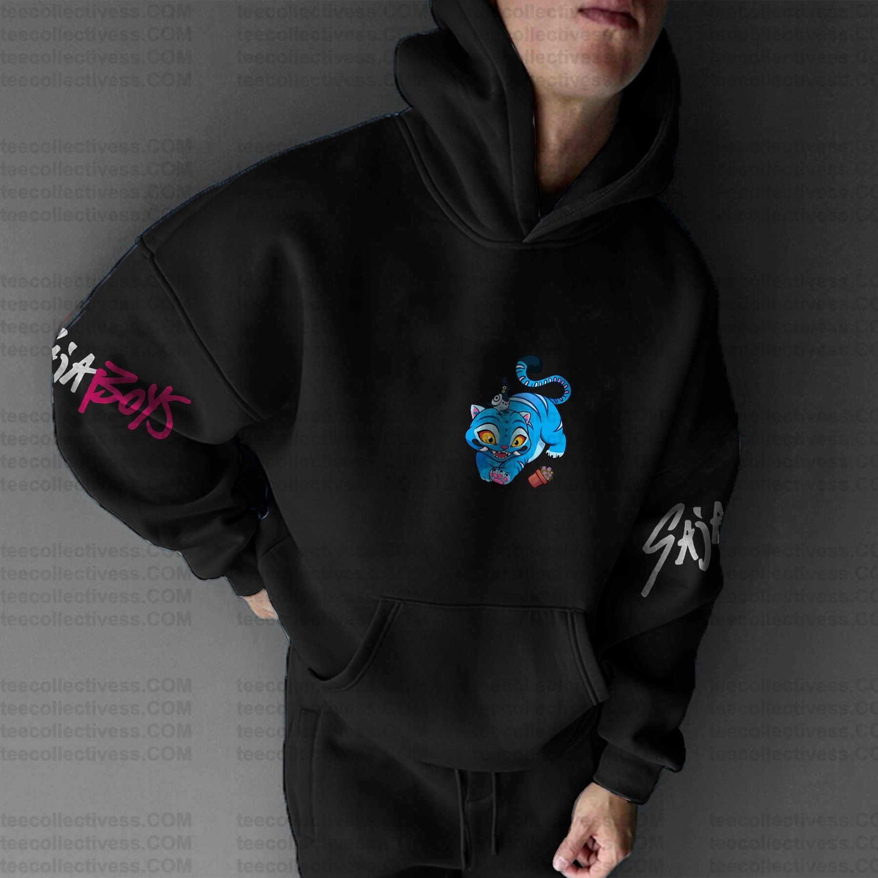 Plus Velvet Unisex Anime Graphic Streetwear Vintage Hoodie