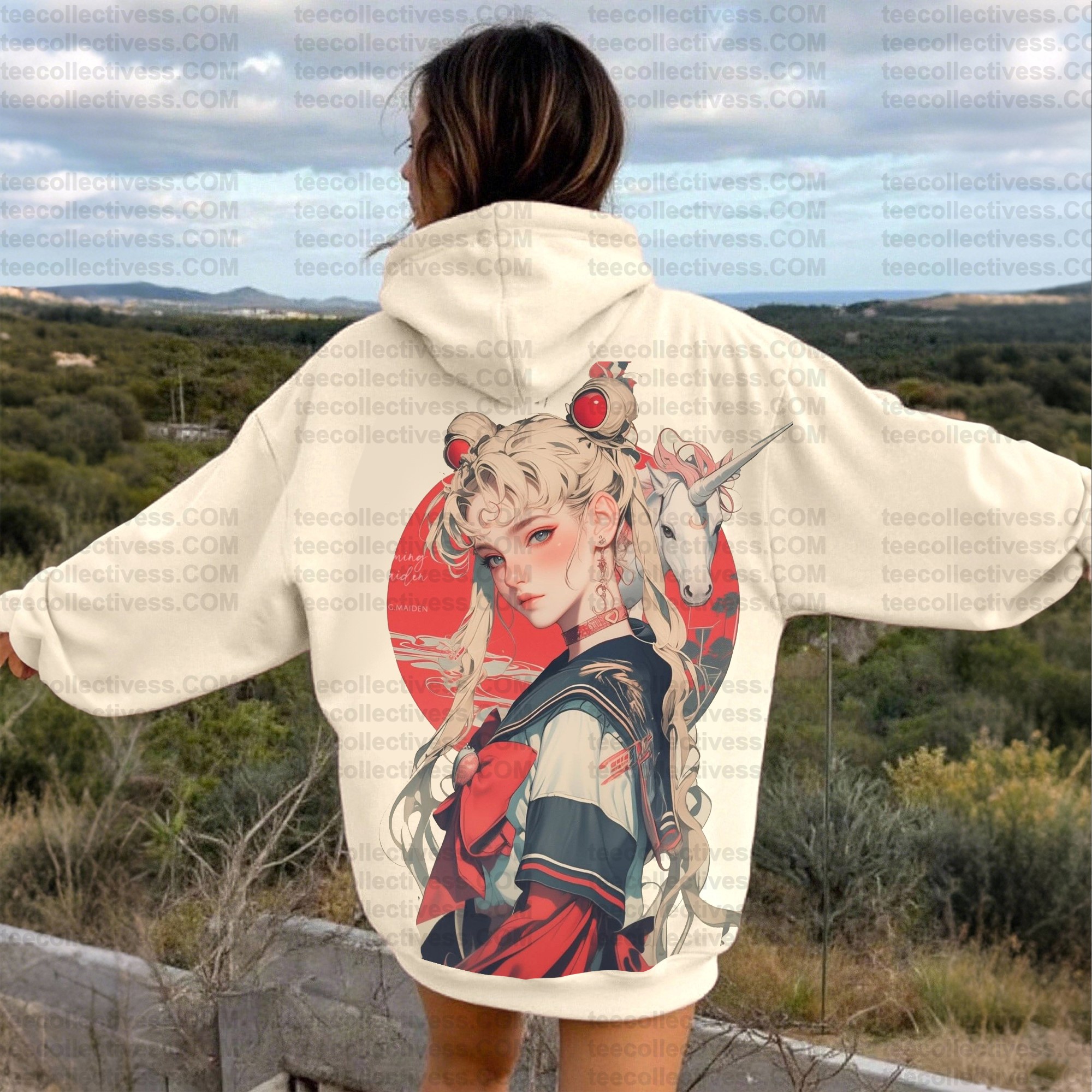 ‘’Sailor Moon " Anime Inspired Vintage Hoodie