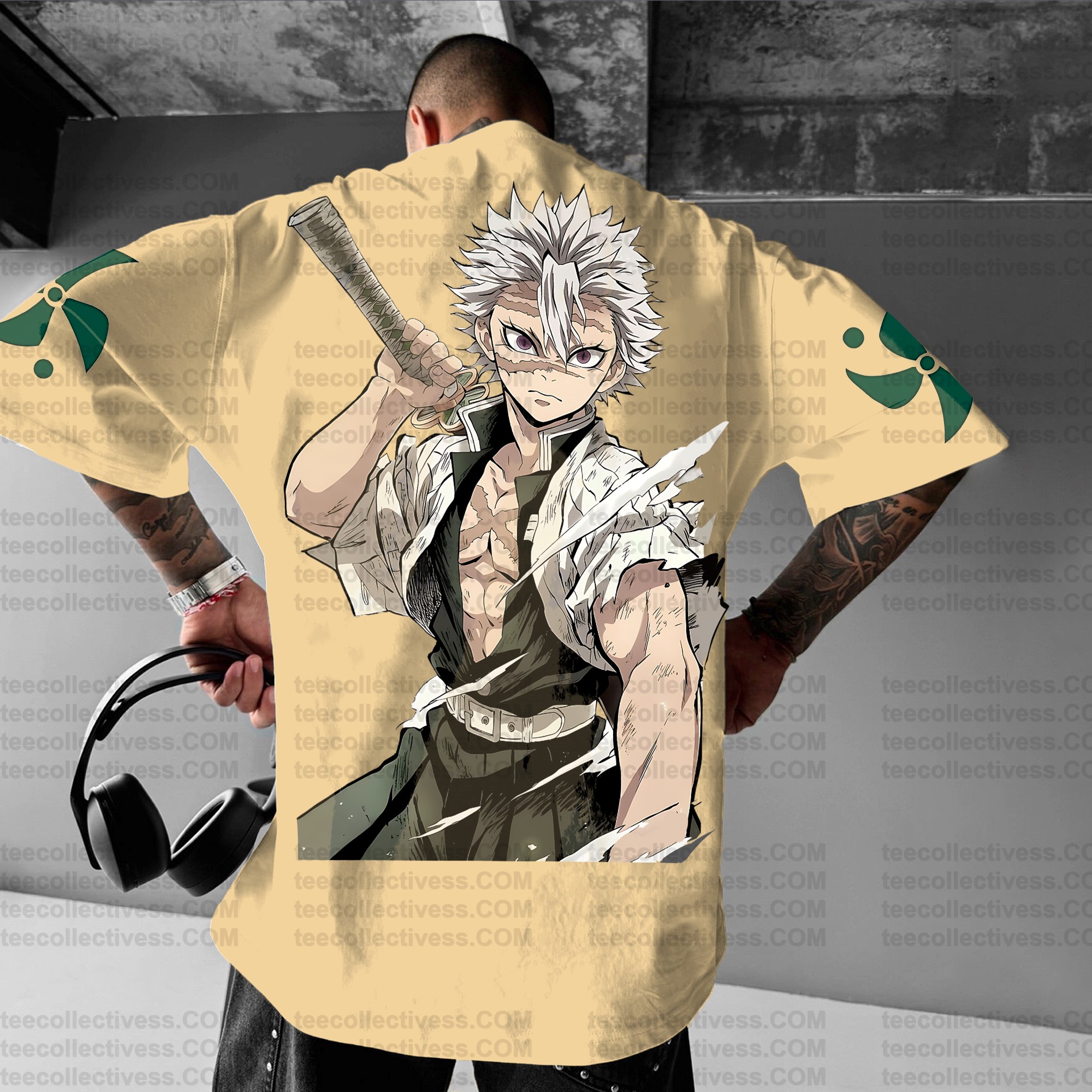 Sanemi Shinazugawa Unisex Anime Inspired Vintage T-Shirt