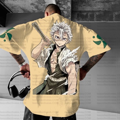 Sanemi Shinazugawa Unisex Anime Inspired Vintage T-Shirt