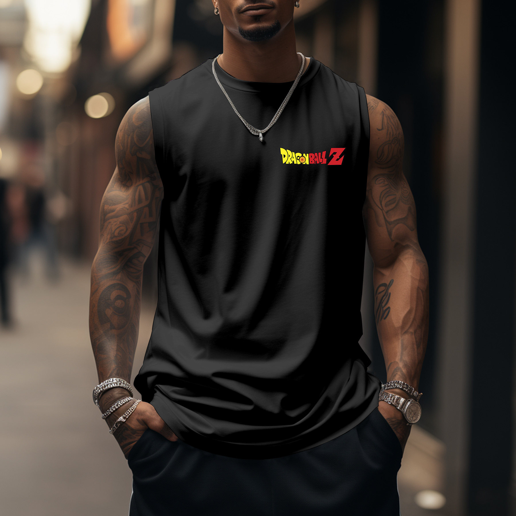 Casual Dragon Ball Anime Vegeta Print Tank Top
