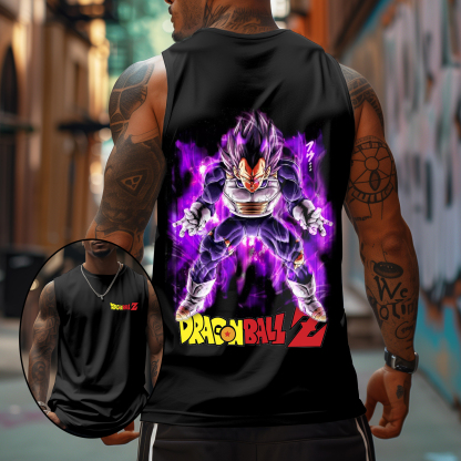 Casual Dragon Ball Anime Vegeta Print Tank Top