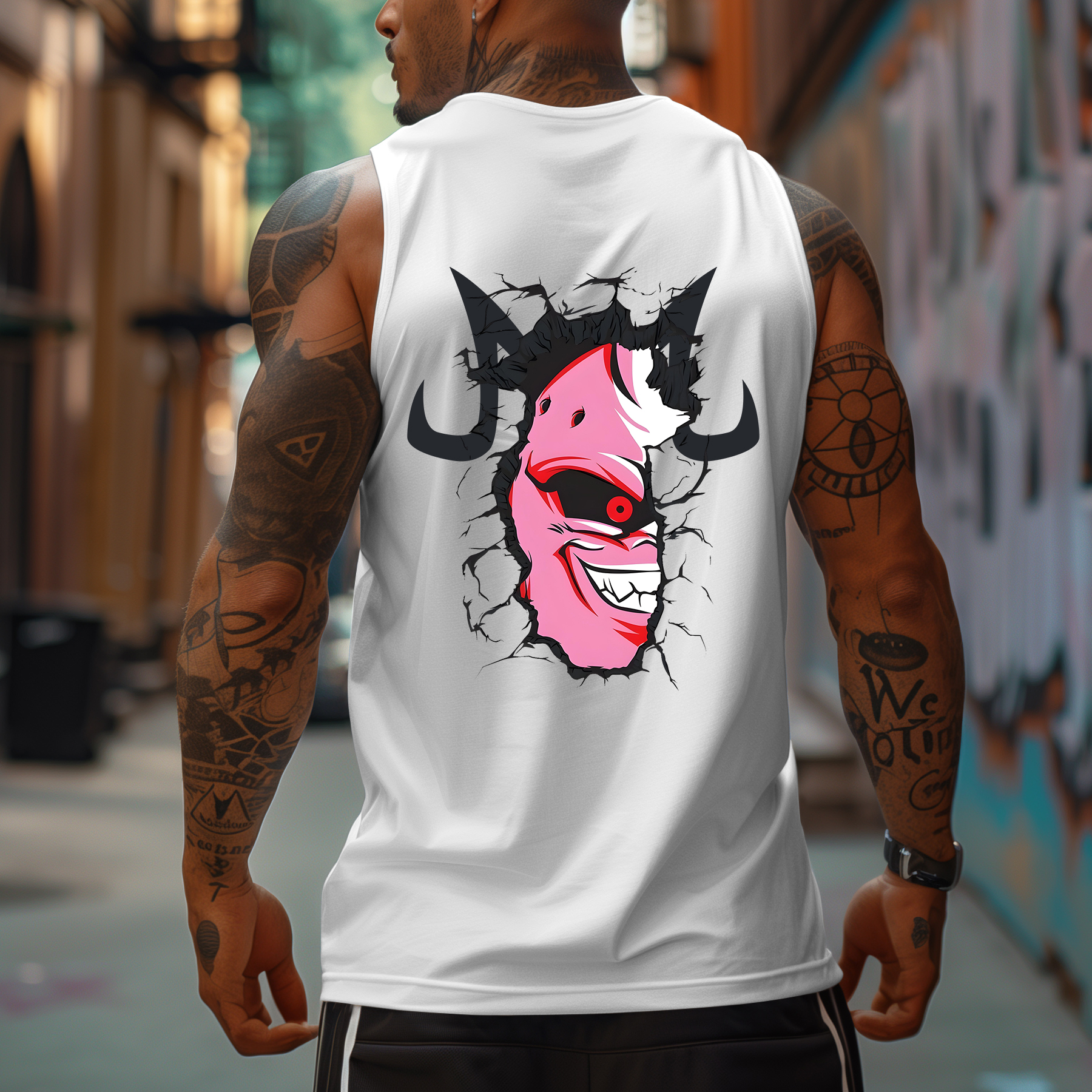 Oversized Anime Sports Tank Top