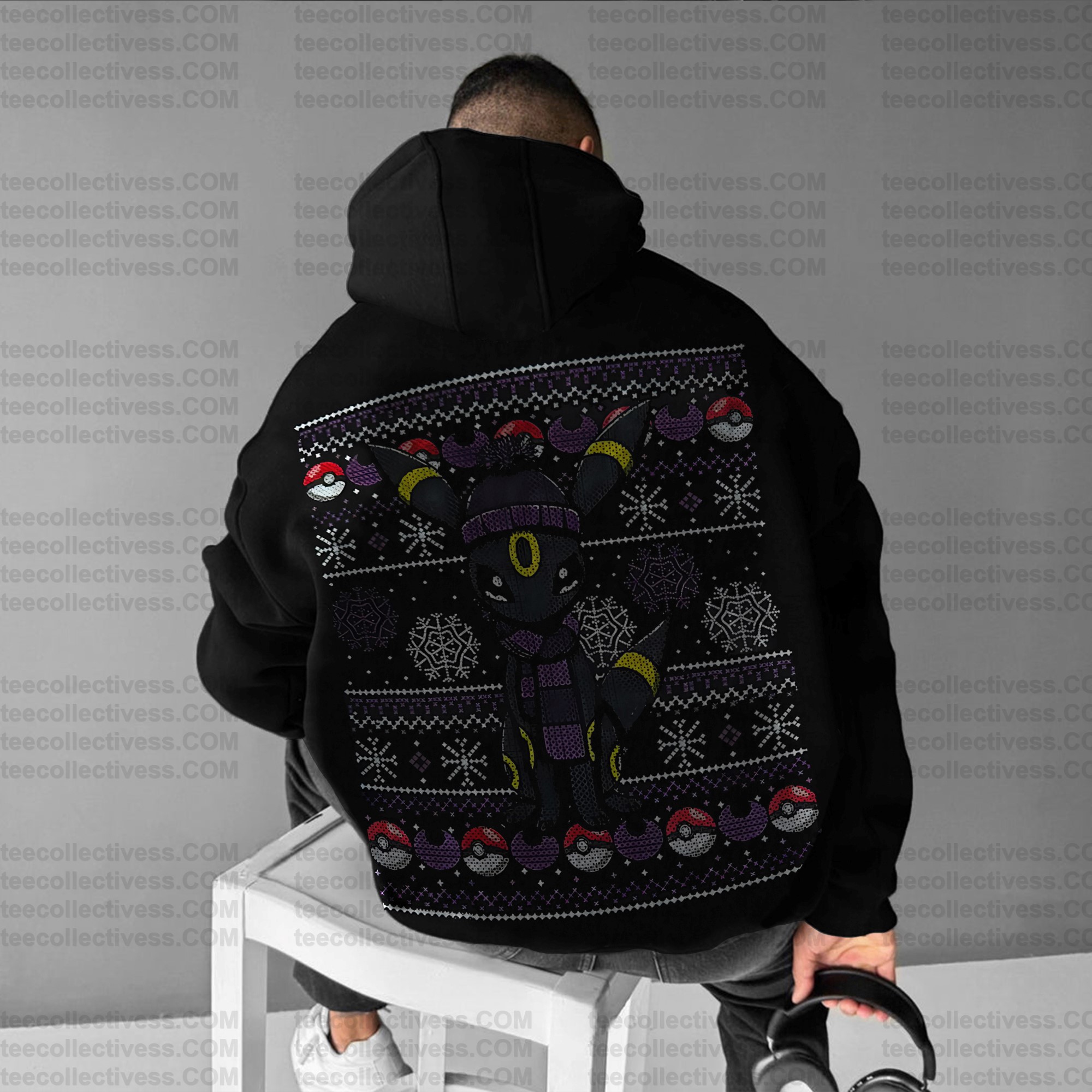 (Pokemon)Plus Velvet Unisex Anime Graphic Streetwear Vintage Hoodie