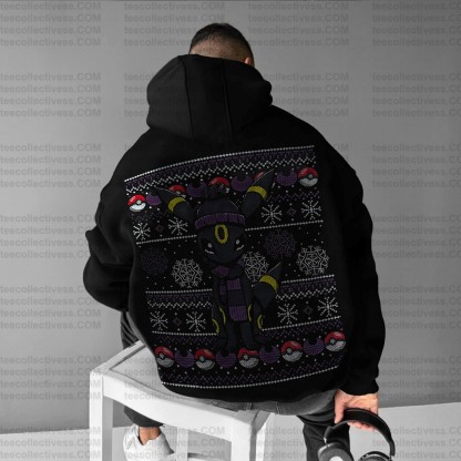 (Pokemon)Plus Velvet Unisex Anime Graphic Streetwear Vintage Hoodie