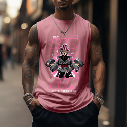 Oversized Cotton Dragon Ball Anime Print Tank Top