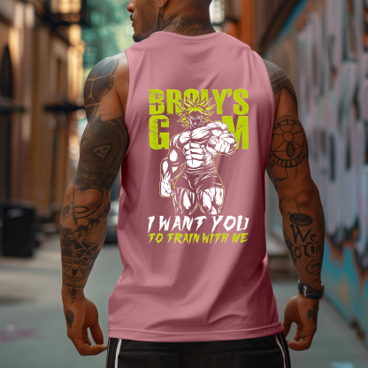Men's Anime Personalized Print Fitness Tank Top