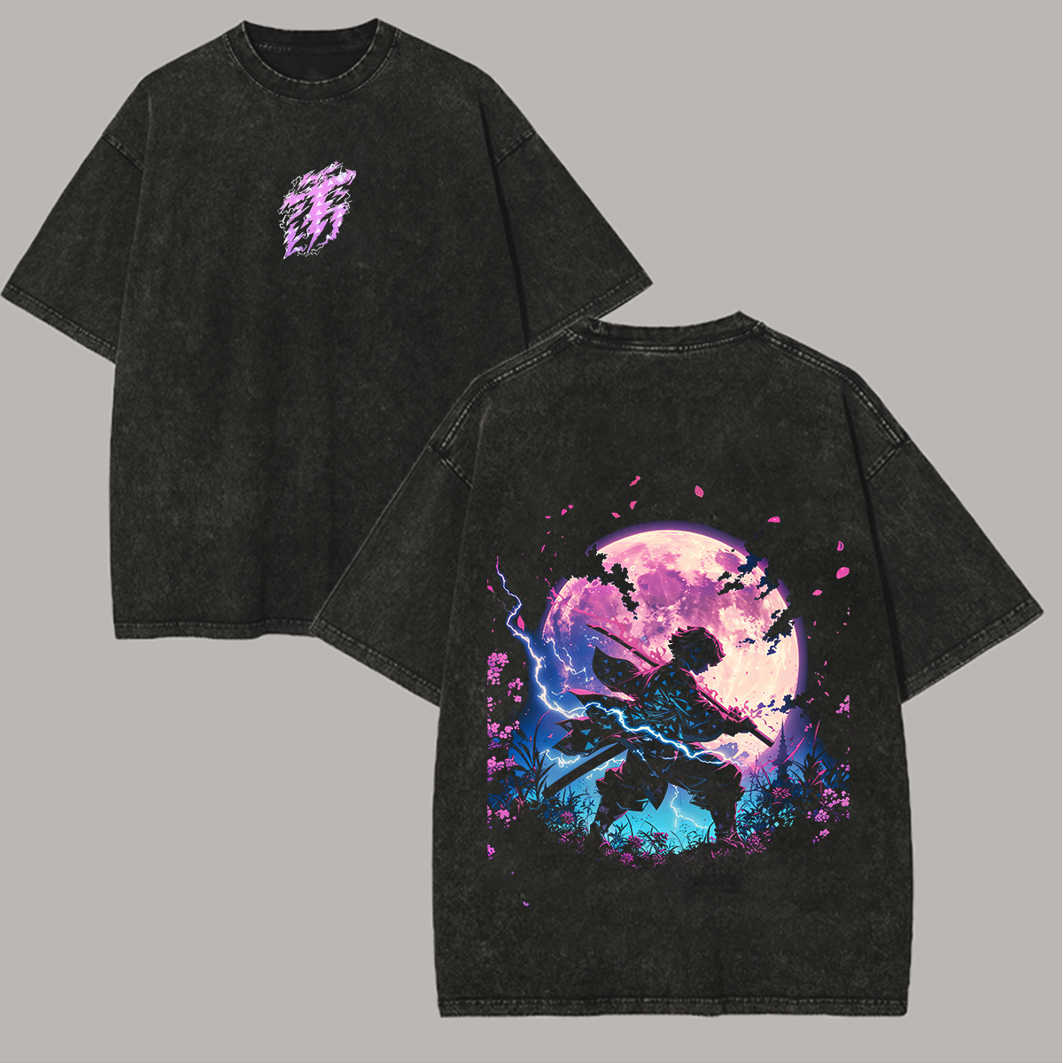  Agatsuma Zenitsu Printed Unisex Washed T-Shirt