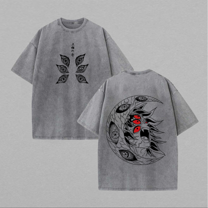 Demon Slayer Printed Unisex Washed 3D Direct Injection T-Shirt