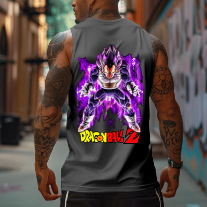 Casual Dragon Ball Anime Vegeta Print Tank Top
