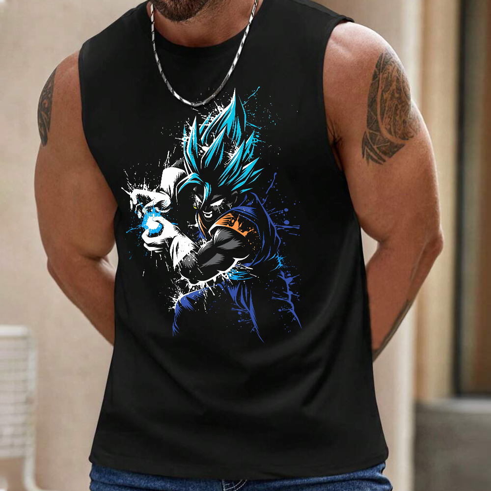 Unisex Oversized GOKU Printed Tank Top