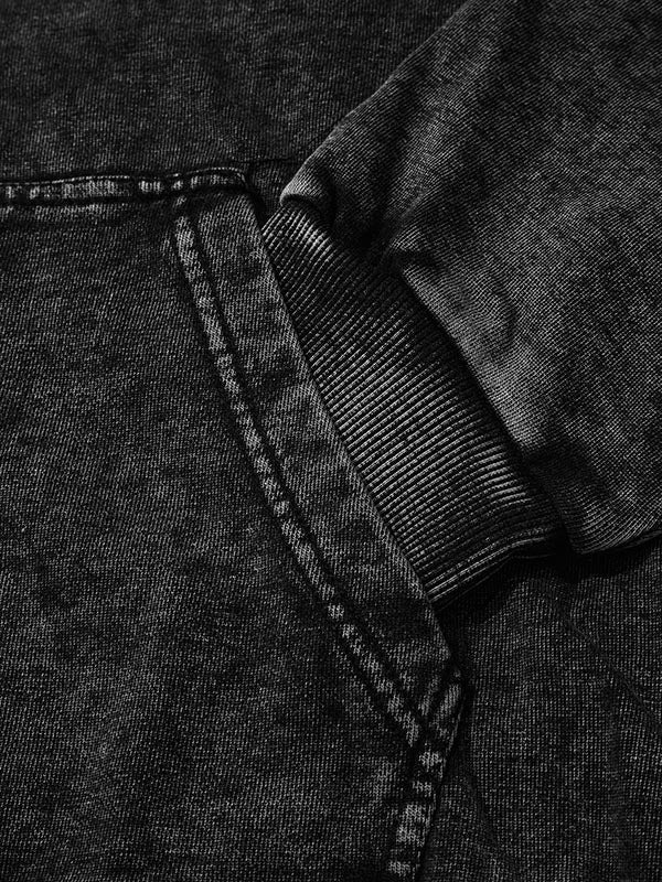 Vintage First Sunday Faith Graphic Acid Washed Oversized Hoodie