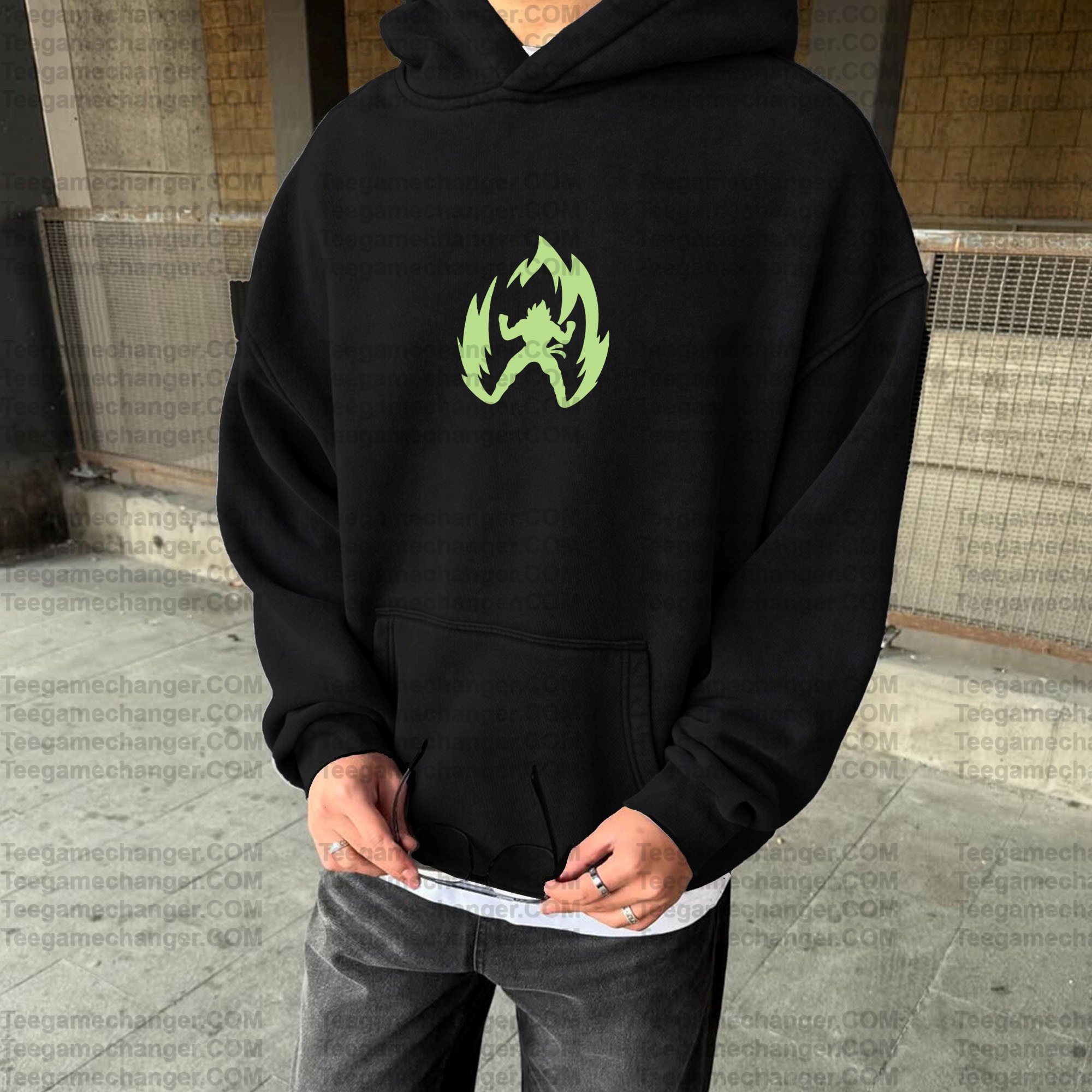 Vintage 3D Direct Inkjet Printed Washed Unisex Plush Hoodie