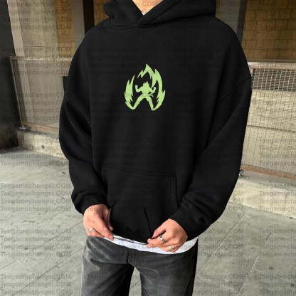 Vintage 3D Direct Inkjet Printed Washed Unisex Plush Hoodie