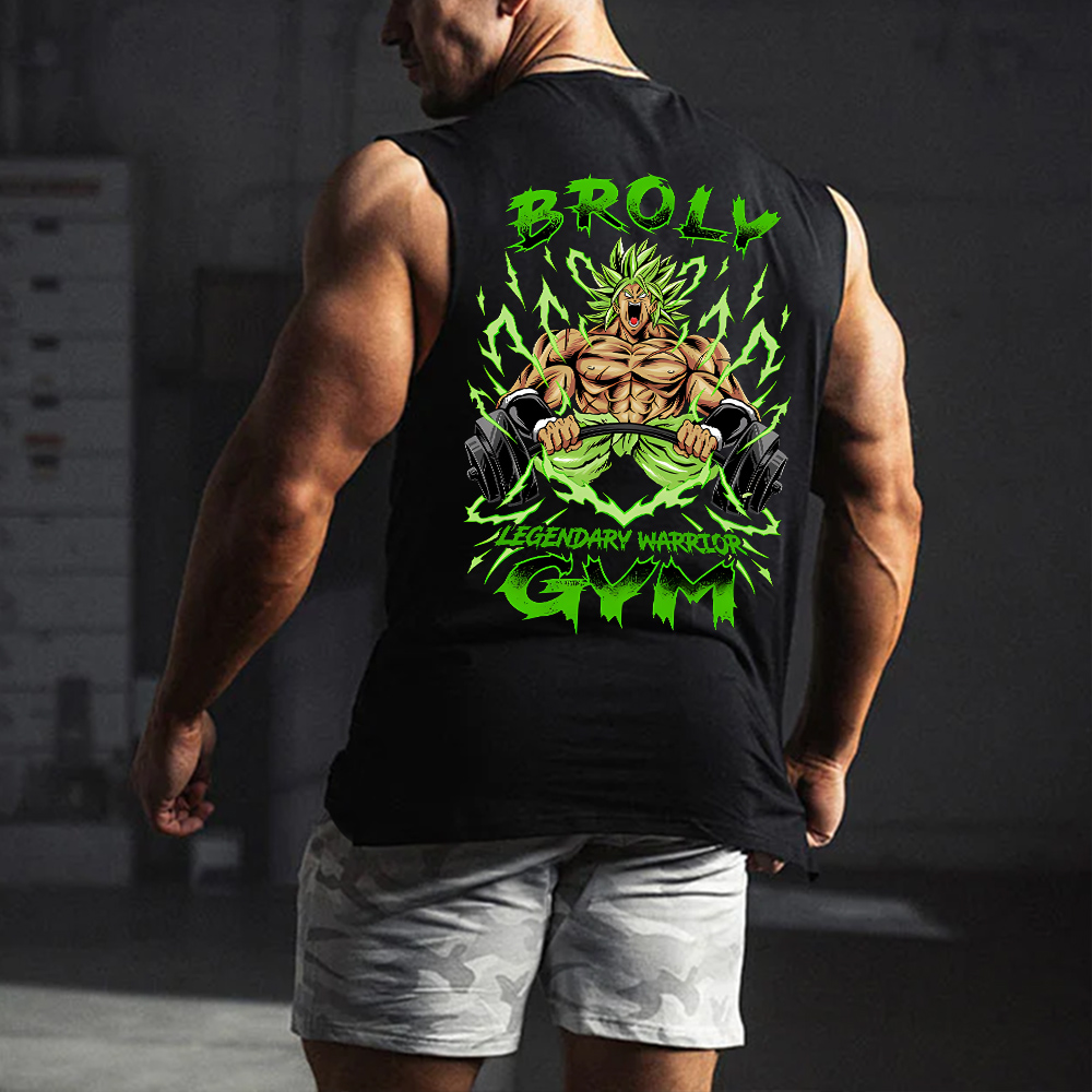 Unisex Oversized Broly Anime Print Tank Top