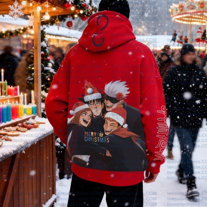 Plus Velvet Unisex Anime Graphic Streetwear Vintage Hoodie