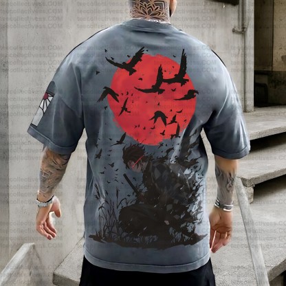 Vintage 3D Direct Inkjet Printed Washed Unisex T-Shirt