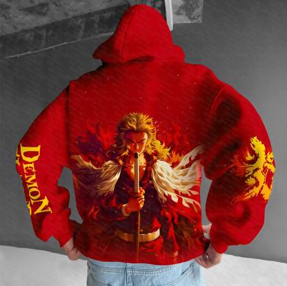 Unisex “Demon Slayer” Anime Graphic Streetwear Vintage Hoodie