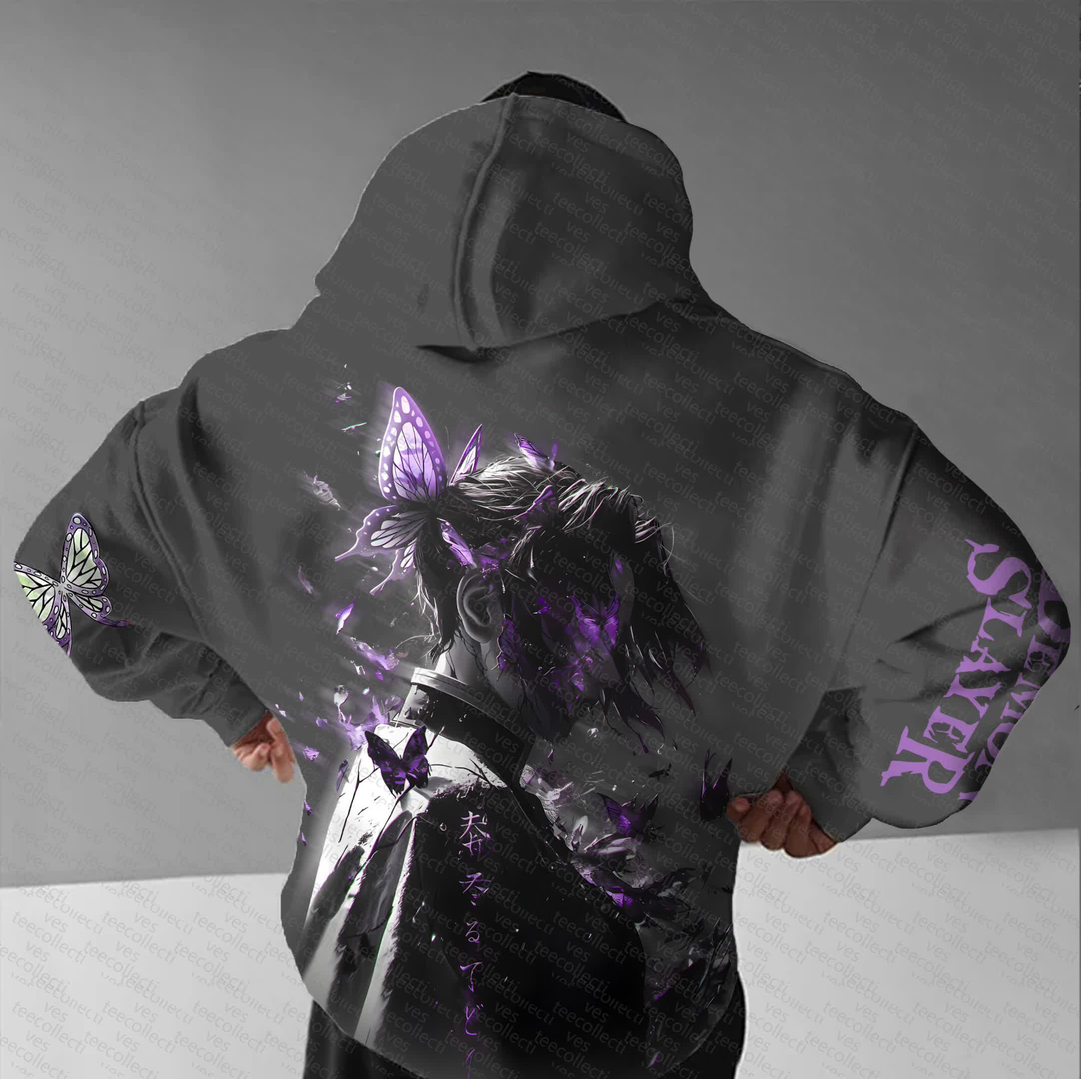 Unisex “Demon Slayer” Anime Graphic Streetwear Vintage Hoodie
