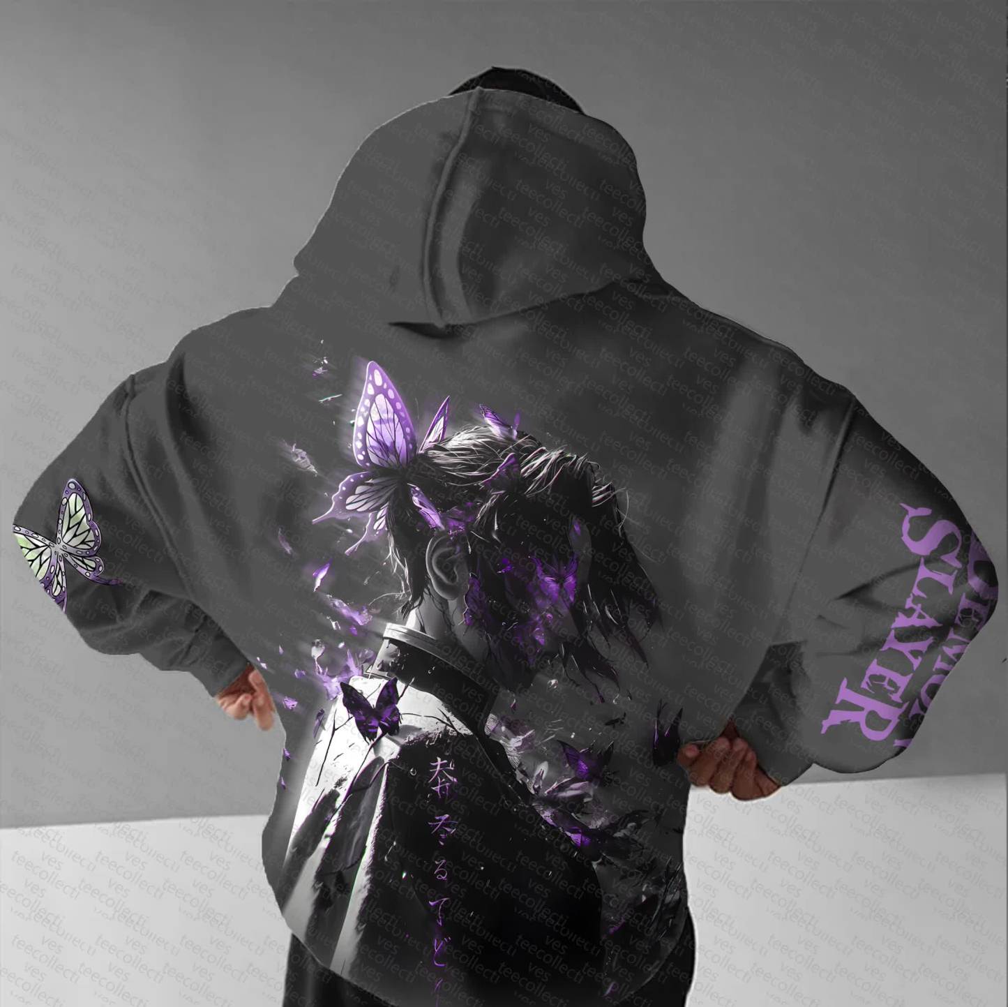 Unisex “Demon Slayer” Anime Graphic Streetwear Vintage Hoodie