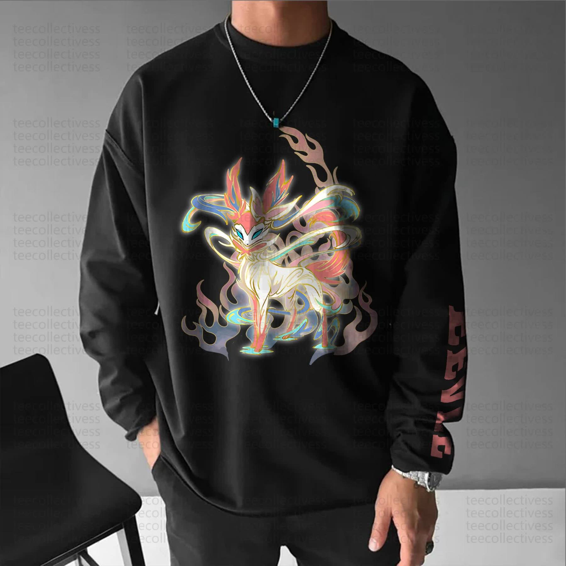 Unisex “Pokémon” Anime Graphic Streetwear Vintage long-sleeved T-shirt