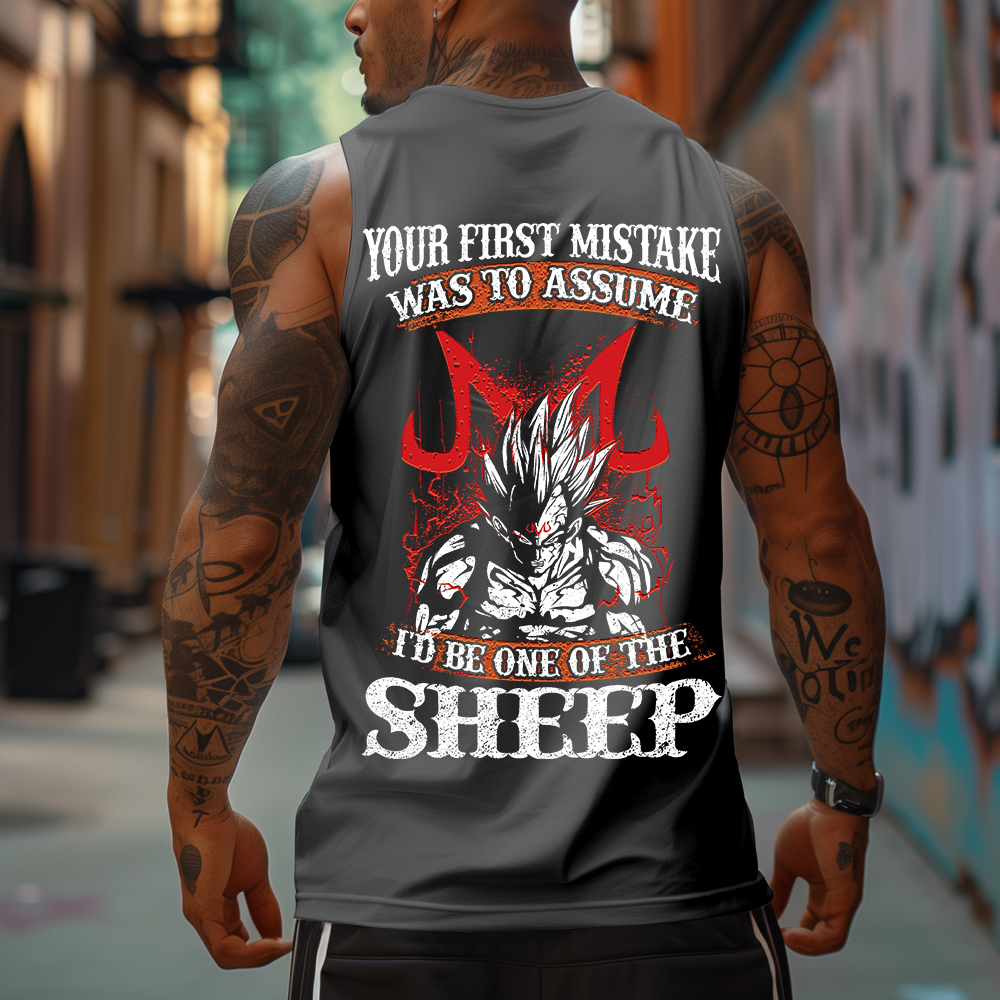 Men's Casual Dragon Ball Anime Printed Fitness Tank Top