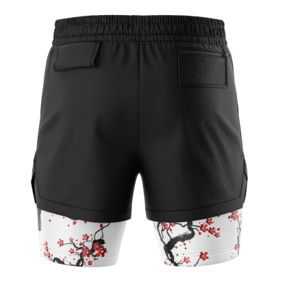 Gengar Cherry Blossom Pokemon 2-in-1 Performance Shorts