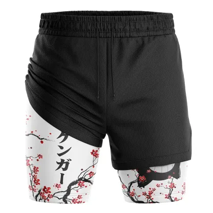 Gengar Cherry Blossom Pokemon 2-in-1 Performance Shorts