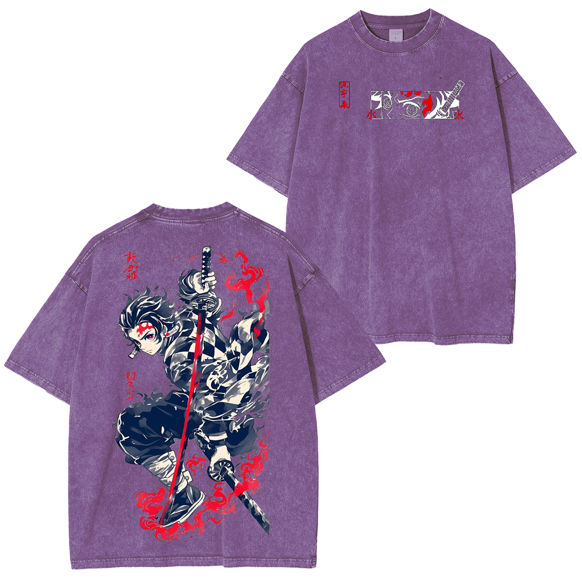 Kamado Tanjiro ,Demon Slayer Anime Unisex Washed T-Shirt
