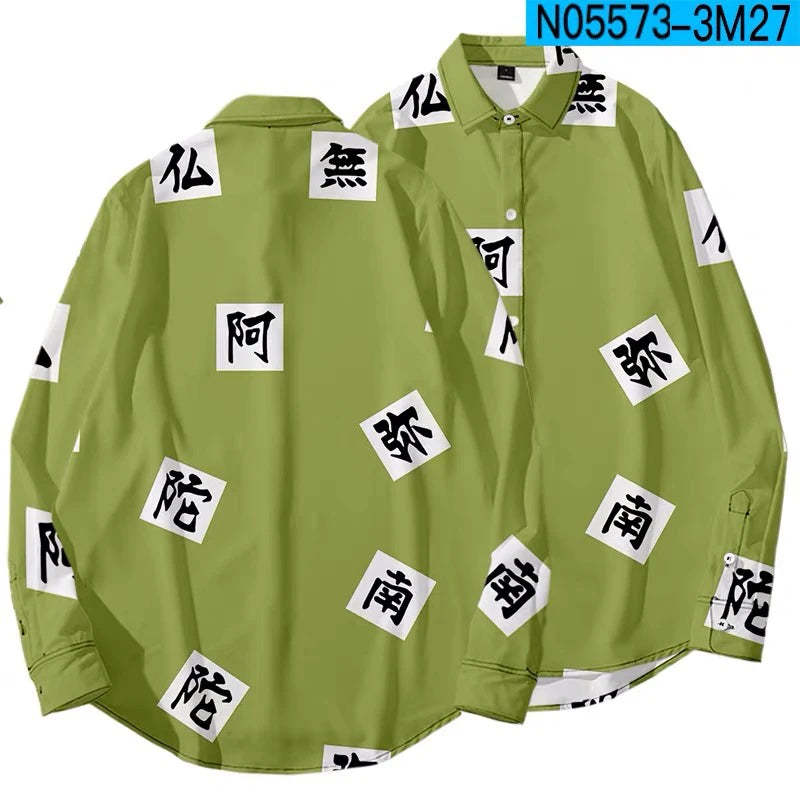 Demon Slayer Long Sleeve Button Ups
