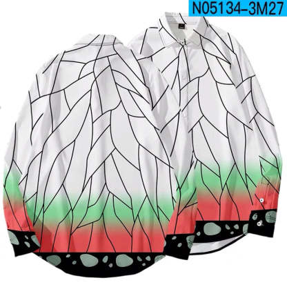 Demon Slayer Long Sleeve Button Ups