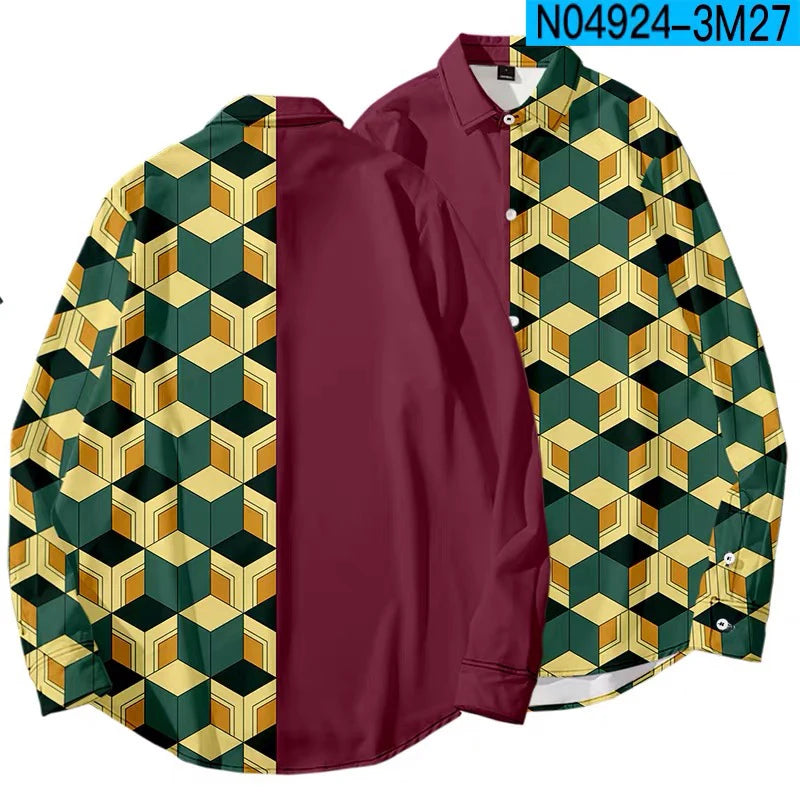 Demon Slayer Long Sleeve Button Ups